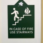 ADA - In Case of Fire Use Stairs Sign