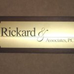 Rickard & Associates - Custom Door Sign